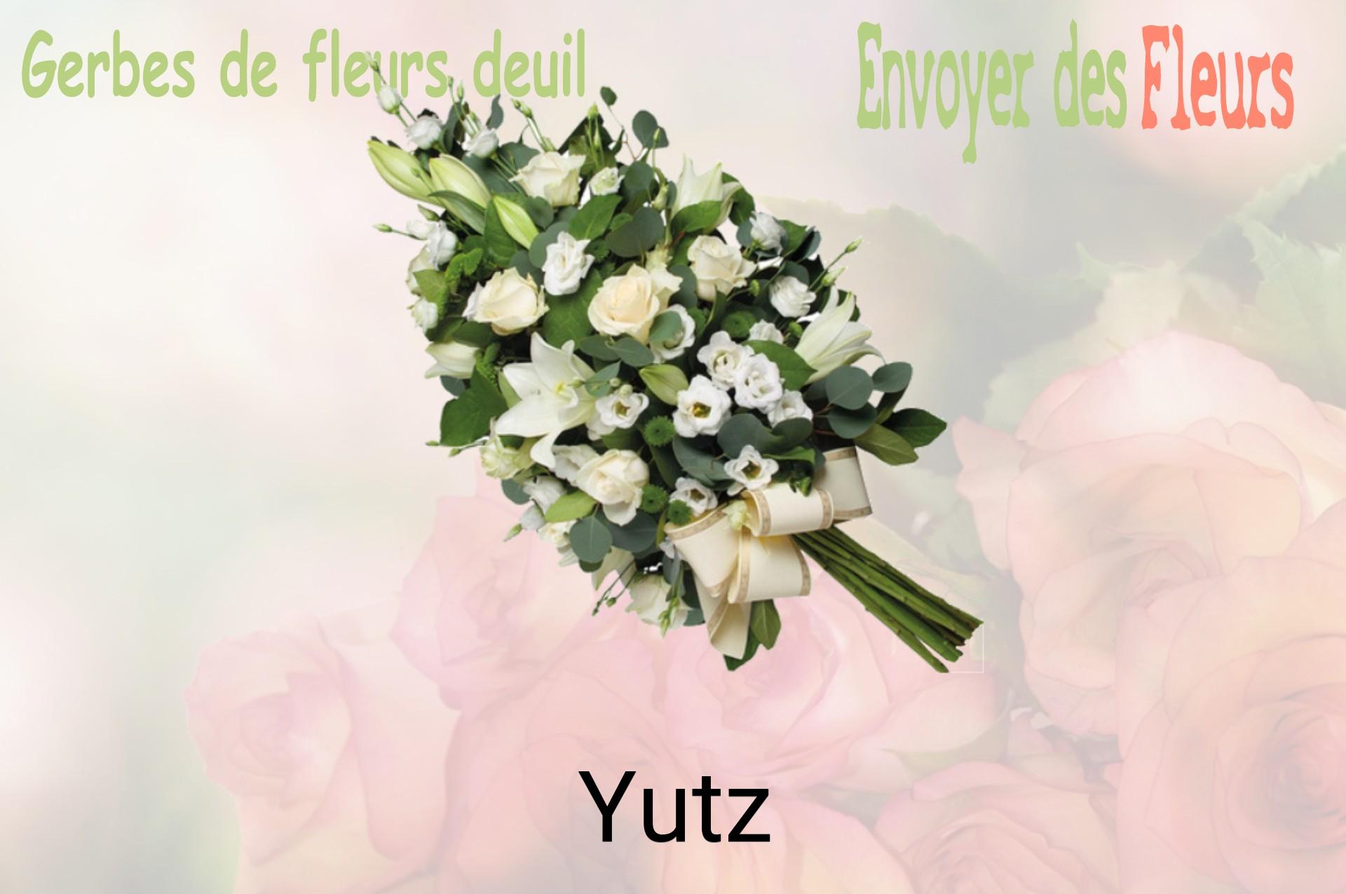 Gerbe de fleurs de deuil livrée à Yutz